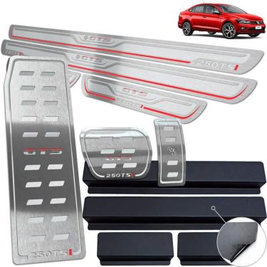 Imagem de Pedaleira Soleira Descanso Prata ARelevo Virtus Gts 250 Tsi