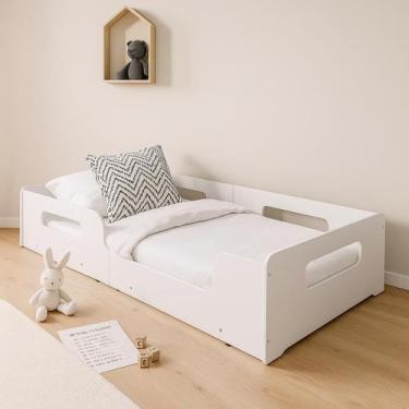 Imagem de Cama Montessoriana Solteiro Princesa 100 Mdf Para Colchão 188x88 CM Br