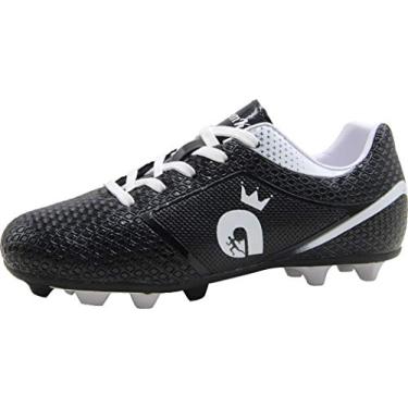 Imagem de Chuteiras de futebol infantis BomKinta FG com suporte para arco e flecha esportiva ao ar livre, #2 Black, 10.5 Little Kid