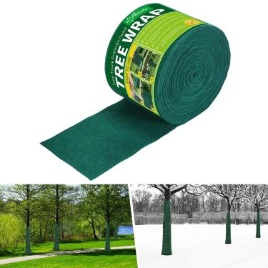 Imagem de Riare Pacote com 1 envoltório protetor de árvore - 1,8 m de comprimento para tronco de árvore à prova de frio, bandagem de plantas para proteger a casca de árvore fita protetora anticongelante para manter quente e hidratante