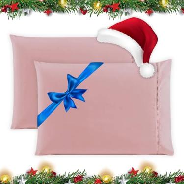 Imagem de Fronha Avulsa Percal 600 Fios Algodão Ponto Palito 70x50cm Antiácaro, Anti-pilling Toque Macio (Rose)