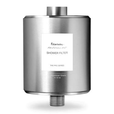 Imagem de Filterbaby Filtro de chuveiro Pro Series para água dura – alumínio titânio, remove 99% de cloro, cloramina e chumbo, filtro ecológico de longa duração para pele, cabelo, couro cabeludo e saúde – cromo