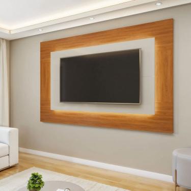 Imagem de Painel para Tv 65 Polegadas com Led Mavaular Grécia Naturalle/Off White