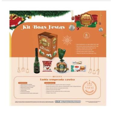 Imagem de Cesta De Natal Pequena Simbólica Barata E Bonita Ótimo Preço - MF