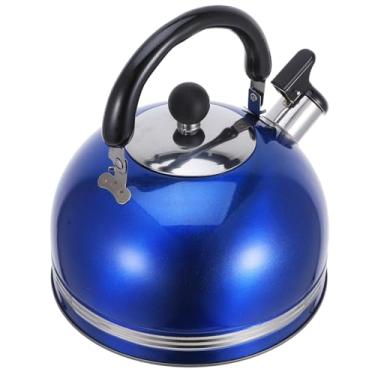 Imagem de wang hao shop Chaleiras de chá, bule de chá de aço inoxidável Whistli3L, bule de chá, chaleira de água quente, caldeira de café, chaleira de água rápida para ferver, azul