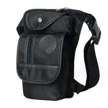 Imagem de Bolsa de perna de caminhada e ciclismo, bolsa de cintura multifuncional, bolsa de perna masculina de lona, bolsa de ombro multiuso, mensageiro, cinto, bumbum, cintura, pochete, Uma cor, One Size
