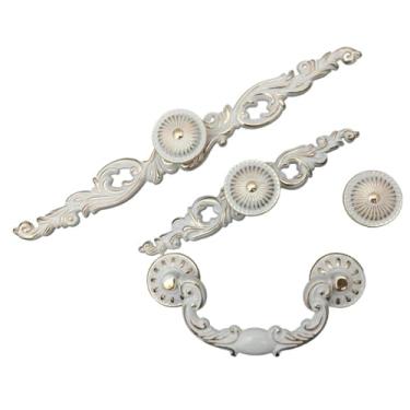 Imagem de CXYFQUUK Puxador para móveis ferragens armários de cozinha gaveta guarda-roupa armário cômoda puxa alça 2 peças (orifício único)