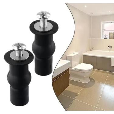 Imagem de Kit Fixação Tampa De Vaso Sanitário Parafusos Inox Antiferrugem Com Bu