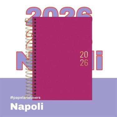 Imagem de Agenda Espiral Napoli Pink 2026 Tilibra