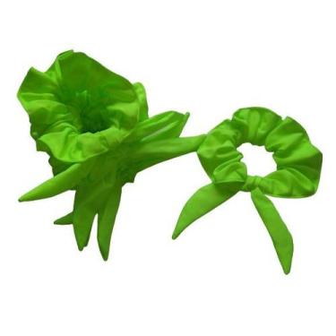 Imagem de Scrunchie Neon Xuxinha Elástico de Cabelo, Rabicó modelo c/ laço - DEN