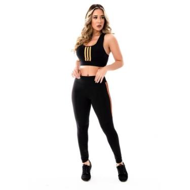 Imagem de Conjunto sport feminino roupa de academia top e leg - Sgstore