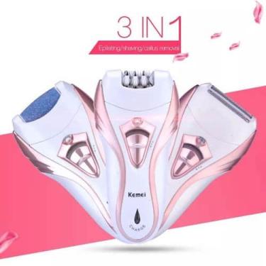 Imagem de Depilador Feminino Recarregável Virilha Axilas Lixador Pé Remove Pele 