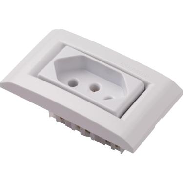 Imagem de Conjunto para Movel 1 Tomada 2P T 20 A Tramontina Liz Branca