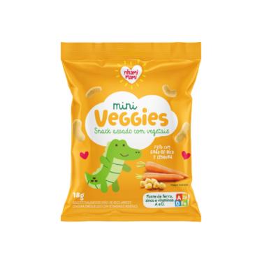 Imagem de Snack Infantil Mini Veggies Grão de Bico e Cenoura Nhami Mami 18g