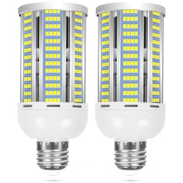 Imagem de Lâmpada LED Corn 50W (2 un) Elivern, 6000 lúmens, 6000K daylight, base E26/E27, ideal para garagem, fábrica, galpão e área externa.