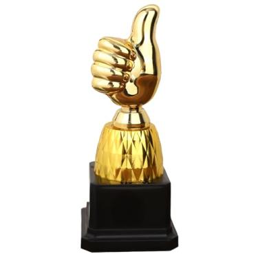 Imagem de Troféu Polegar Dourado, Troféu Gravado Divertido Prêmio Vencedor para Festas Esporte Jogo Sala Trabalho Futebol Competição Recompensa Presente Reconhecimento Engraçado