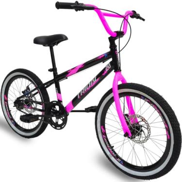 Imagem de Bicicleta Infantil Aro 20 Cross Freeride com Freio a Disco Tridal Bike (Rosa Chiclete)