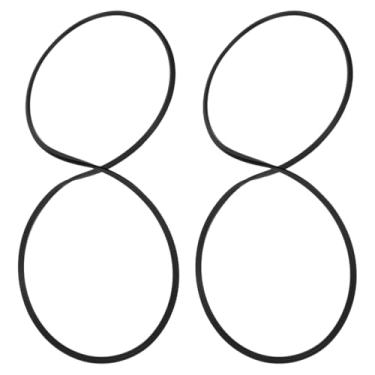 Imagem de TOBBOMEY Anel protetor de piso para cadeira de barbeiro, 2 peças, junta de vedação de borracha antiderrapante para salões de cabeleireiro