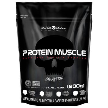 Imagem de Protein Muscle (Blend Proteínas) - Refil 900g - Black Skull Refil Protein Muscle Baunilha 900g