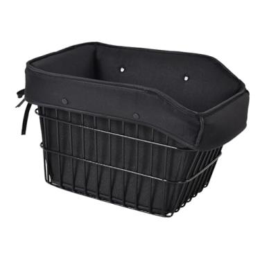 Imagem de oshhni Cesta de bicicleta, com bolsa de forro, grande capacidade, organizador portátil para triciclo, cesto para bicicleta para passeios ao ar livre, Style B