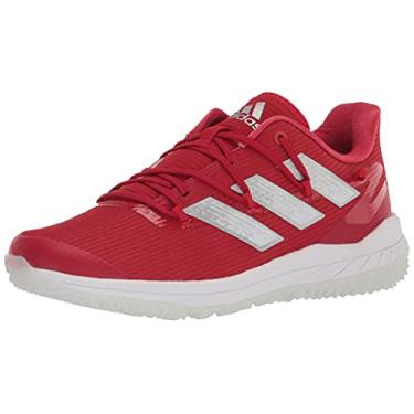Imagem de adidas Tênis de beisebol masculino Adizero Afterburner 8 Turf, Team Collegiate Vermelho/Prata Metálico/Branco, 15