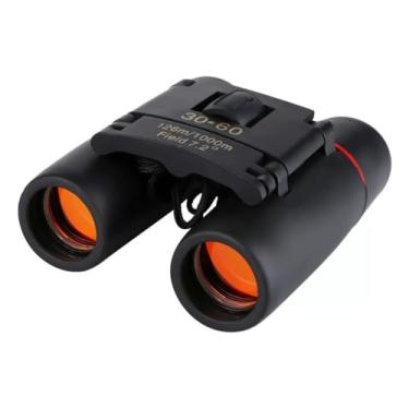 Imagem de Binóculo Profissional 30x60, Zoom Diurno e Noturno, Alcance até 1000M, Preto, com Bolsa de Transporte e Pano para Limpeza, 9x6x4 cm