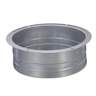 Imagem de TOP-VIGOR Flange de conector de duto de 15 cm, flange HVAC de metal galvanizado para duto de ventilação, flange de duto de exaustão de montagem na parede e no teto com furos pré-perfurados