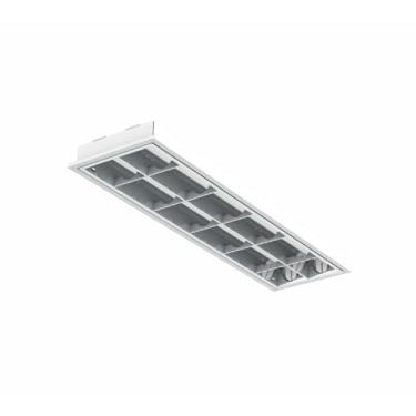 Imagem de LUM. AR ECO C/5 ALETAS T8 2X9,9W (19,8W) 6500K AUTOVOLT EMB ACO BRANCA 635x180x45mm unidade