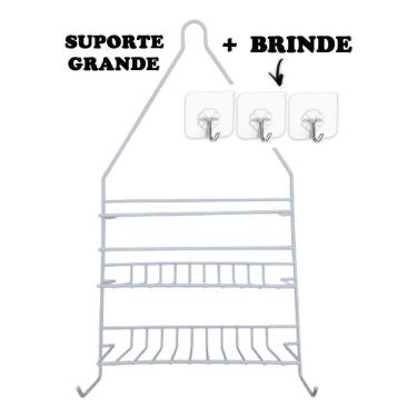 Imagem de 2X Suporte Porta Shampoo 2 Andares Grande Registro Banheiro