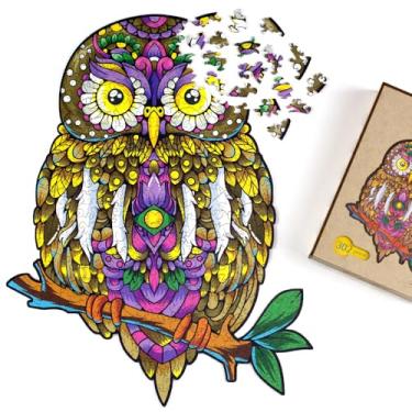 Imagem de Quebra-Cabeça de Madeira Coruja Puzi (100 pçs (P))