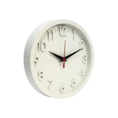 Imagem de Relogio de Parede, Pilha Inclusa, Relógio de Parede Decoração Cozinha Sala 3d, 24×4cm(BRANCO)