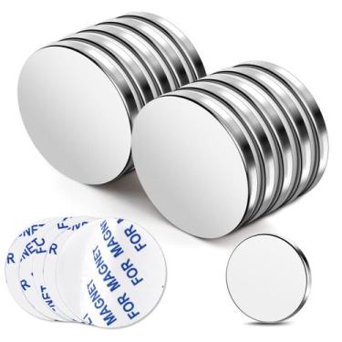 Imagem de Ímãs de neodímio TRYMAG 30x3mm 10 peças com suporte adesivo