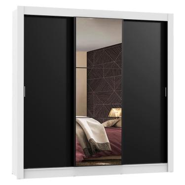 Imagem de Guarda Roupa Casal Mônaco 3 Portas de Correr Espelho Madesa