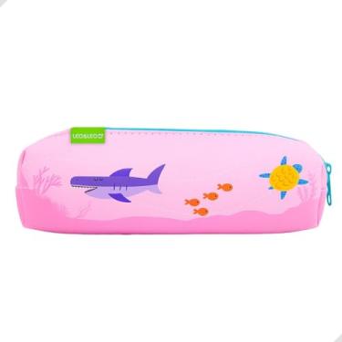 Imagem de Estojo Escolar Infantil Grande Fecho em Zíper, Estampas Coloridas e Divertidas, Ideal para Lápis, Canetas e Material Escolar, Durável, Leve e Perfeito para Escola, Mochila e Dia a Dia (Fundo do Mar)