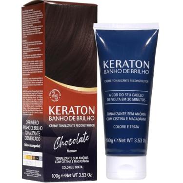 Imagem de Keraton Tonalizante Banho de brilho 100g Chocolate Marrom Avermelhado