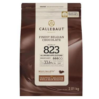Imagem de Chocolate Belga Callets ao Leite 823 33,6% Cacau Gotas 2,01kg - Calleb