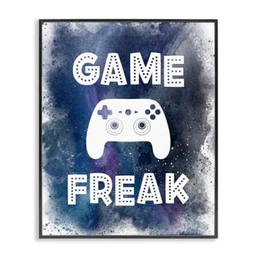 Imagem de Stupell Industries Arte giclée emoldurada Game Freak Splash cinza, design por Marcus Prime, 20 x 16