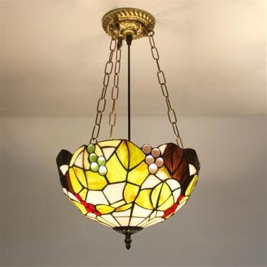 Imagem de Luminária pendente contemporânea de vidro colorido com LED, estilo americano luxuoso e criativo, para sala de estar, restaurante, quarto, hotel, casa de campo, corredor, café, bar ou escada