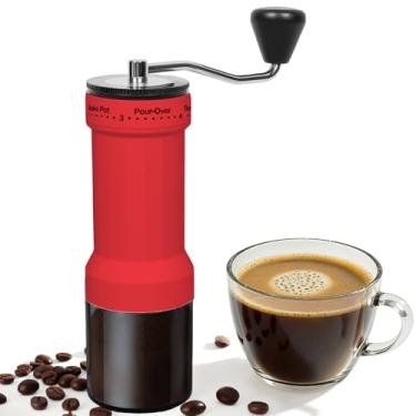 Imagem de Mini moedor de café manual – 40 configurações ajustáveis, moedor de manivela portátil com capacidade de 30 g, rebarba cônica para café expresso, prensa francesa | Perfeito para viagens, acampamento e