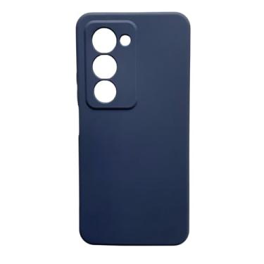 Imagem de Capinha Para Redmi 15 4G/5G Silicone Colorida Aveludada - Capa Protetora Colorida (Azul-Marinho)