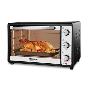Imagem de Forno Elétrico 52L Grand Family II Mondial 1800W Preto/Inox FRN-52-B -220V