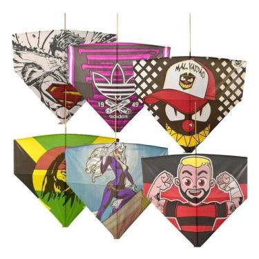 Imagem de Kit Pipas 25 No Quadrado De Seda Grande Para Empinar - Zonaro Store