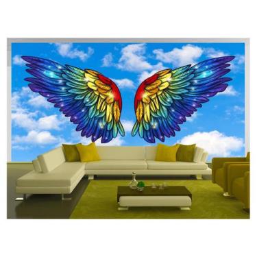 Imagem de Papel De Parede 3D Arte Asas Selfie Insta Cores 3,5M Tra312 - Você Dec