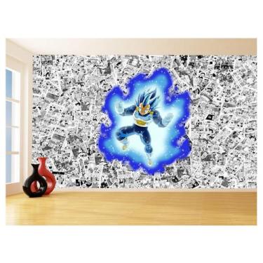 Imagem de Papel De Parede Dragon Ball Vegeta Blue Anime 3,5M Dbz586 - Você Decor