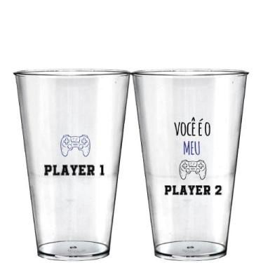 Imagem de Kit 2 Copo 550 Ml - Player 1&2 - Para Dia Dos Namorados - Krystalon