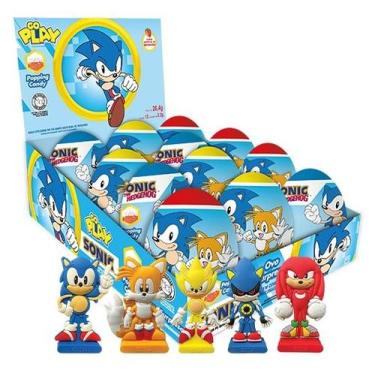 Imagem de Ovo Surpresa Sonic Go Play Bala em Pó Morango 12x2,2g - Riclan