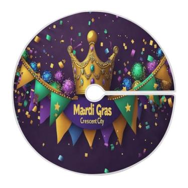 Imagem de Blueangle Saia de poliéster macio com coroa de carnaval de 90 cm para decoração de carnaval (228)