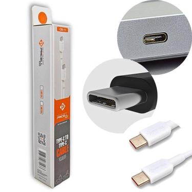 Imagem de Cabo Usb Tipo C Duplo Type C Turbo Super Rápido 60W 1 Metro