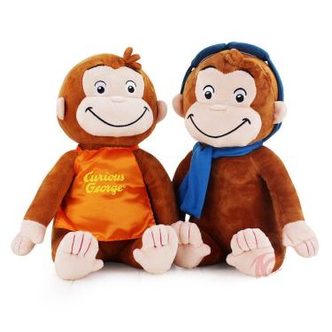 Imagem de Boneca de brinquedo de pelúcia Curious Monkeys George 30 cm, 2 unidades