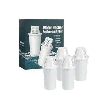 Imagem de Nispira Substituição do filtro de água compatível com o dispensador de jarro de água Nakii Aquaphor remove cloro, chumbo, odor, reduz a dureza da água, 4 pacotes